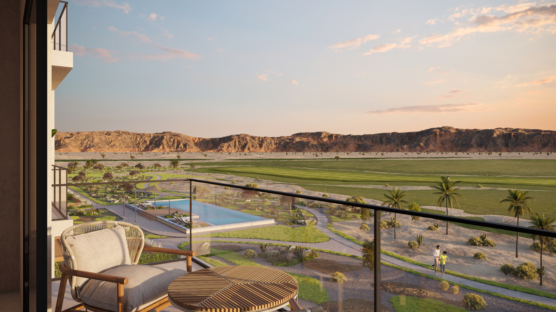Solaris – balkon met uitzicht op golfbaan